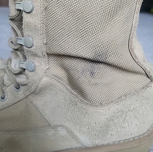 Vtg Addison Tactical Boots Mens 12 Beige Tan Vibram Desert Combat Military Army main image 13